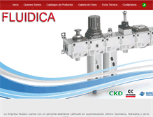 Tablet Screenshot of fluidica-ec.com
